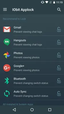 IObit Applock android App screenshot 2